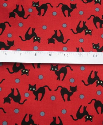 KAWAII RED AND BLACK CUTE CATS JAPANESE COTTON FABRIC-supplies,comercial,sewing,fabric,pattern,handmade,children custom,dress,pants,applique,vintage,tutorial knitting,neddles,owls,japanese,kawaii,fabric,cotton fabric,cotton,ribbon,bows,hair clips,hair accessories,toddles,baby shower,girl,summer,tunic,wallet,purse,buttons,thread,international shipping,free shipping,flat rate