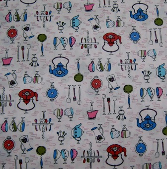 KAWAII TEA KETTLE CUPS AND MORE JAPANESE COTTON FABRIC-supplies,comercial,sewing,fabric,pattern,handmade,children custom,dress,pants,applique,vintage,tutorial knitting,neddles,owls,japanese,kawaii,fabric,cotton fabric,cotton,ribbon,bows,hair clips,hair accessories,toddles,baby shower,girl,summer,tunic,wallet,purse,buttons,thread,international shipping,free shipping,flat rate