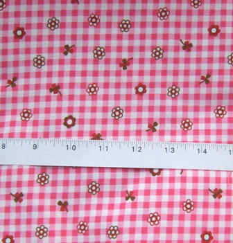 KAWAII RED GINGHAM AND FLOWERS JAPANESE COTTON FABRIC-supplies,comercial,sewing,fabric,pattern,handmade,children custom,dress,pants,applique,vintage,tutorial knitting,neddles,owls,japanese,kawaii,fabric,cotton fabric,cotton,ribbon,bows,hair clips,hair accessories,toddles,baby shower,girl,summer,tunic,wallet,purse,buttons,thread,international shipping,free shipping,flat rate