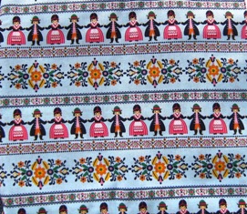 BLUE EURO DANCERS JAPANESE COTTON FABRIC-supplies,comercial,sewing,fabric,pattern,handmade,children custom,dress,pants,applique,vintage,tutorial knitting,neddles,owls,japanese,kawaii,fabric,cotton fabric,cotton,ribbon,bows,hair clips,hair accessories,toddles,baby shower,girl,summer,tunic,wallet,purse,buttons,thread,international shipping,free shipping,flat rate
