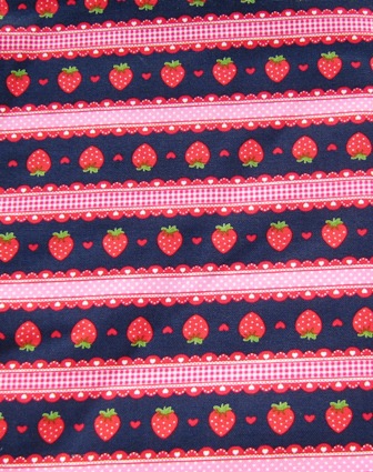 BLUE STRAWBERRY GINGHAM JAPANESE COTTON FABRIC-supplies,comercial,sewing,fabric,pattern,handmade,children custom,dress,pants,applique,vintage,tutorial knitting,neddles,owls,japanese,kawaii,fabric,cotton fabric,cotton,ribbon,bows,hair clips,hair accessories,toddles,baby shower,girl,summer,tunic,wallet,purse,buttons,thread,international shipping,free shipping,flat rate