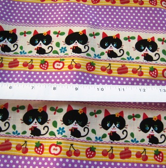 Lilac Polka Dots Fruits and Cats Japanese Cotton Fabric-supplies,comercial,sewing,fabric,pattern,handmade,chilndren custom,dress,pants,applique,vintage,tutorial knitting,neddles,owls,japanese,kawaii,fabric,cotton fabric,cotton,ribbon,bows,hair clips,hair accessories,toddles,baby shower,girl,summer,tunic,wallet,purse,buttons,thread,international shipping,free shipping,flat rate