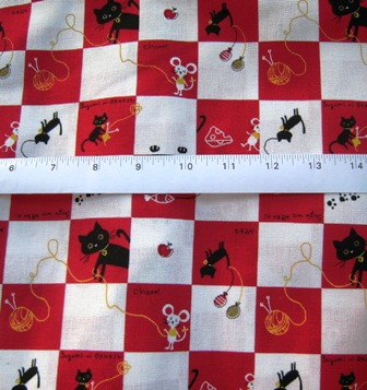 Cats and Mouses Japanese Cotton FabricFrom FRANCISBEL-supplies,comercial,sewing,fabric,pattern,handmade,chilndren custom,dress,pants,applique,vintage,tutorial knitting,neddles,owls,japanese,kawaii,fabric,cotton fabric,cotton,ribbon,bows,hair clips,hair accessories,toddles,baby shower,girl,summer,tunic,wallet,purse,buttons,thread,international shipping,free shipping,flat rate