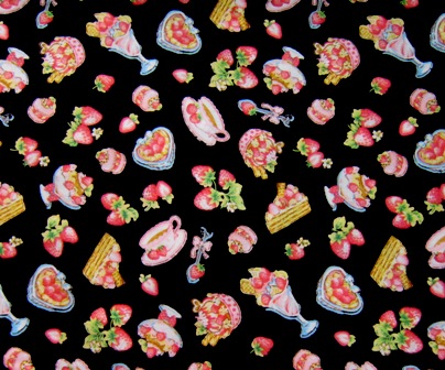 Sweet Strawberry Japanese Cotton Fabric-handmade,dress,peasant tops,ruffles pant,supplies,commercial,sewing,fabric,pattern,children custom,dress,pants,applique,vintage,tutorial knitting,neddles,owls,apanese,kawaii,fabric,cotton fabric,cotton,ribbon,bows,hair clips,hair accessories,toddles,baby shower,girl,summer,tunic,wallet,purse,buttons,thread,international shipping,free shipping,flat rate