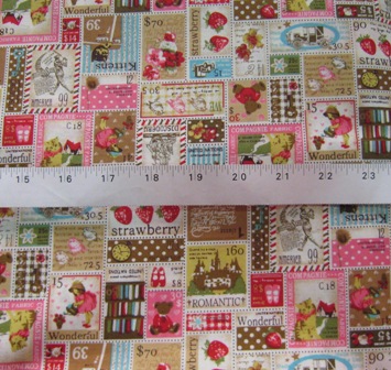 Postage Stamp Pink Polka Dots Japanese Cotton Fabric-handmade,dress,peasant tops,ruffles pant,supplies,commercial,sewing,fabric,pattern,children custom,dress,pants,applique,vintage,tutorial knitting,neddles,owls,apanese,kawaii,fabric,cotton fabric,cotton,ribbon,bows,hair clips,hair accessories,toddles,baby shower,girl,summer,tunic,wallet,purse,buttons,thread,international shipping,free shipping,flat rate