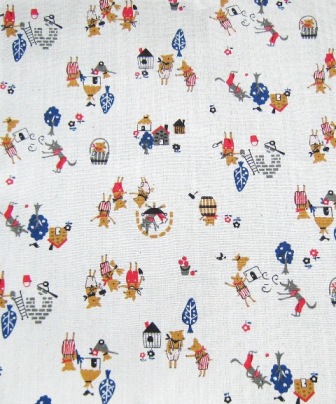 KAWAII THE 3 LITTLE PIGS JAPANESE COTTON FABRIC-supplies,comercial,sewing,fabric,pattern,handmade,chindren custom,dress,pants,applique,vintage,tutorial knitting,neddles,owls,japanese,kawaii,fabric,cotton fabric,cotton,ribbon,bows,hair clips,hair accessories,toddles,baby shower,girl,summer,tunic,wallet,purse,buttons,thread,international shippinf,free shipping,flat rate