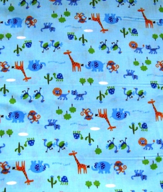 BLUE ANIMAL LAND COTTON JAPANESE FABRIC-supplies,comercial,sewing,fabric,pattern,handmade,chindren custom,dress,pants,applique,vintage,tutorial knitting,neddles,owls,japanese,kawaii,fabric,cotton fabric,cotton,ribbon,bows,hair clips,hair accessories,toddles,baby shower,girl,summer,tunic,wallet,purse,buttons,thread,international shippinf,free shipping,flat rate