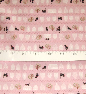 PINK CAT PAWS AND CATS JAPANESE COTTON FABRIC-supplies,comercial,sewing,fabric,pattern,handmade,children custom,dress,pants,applique,vintage,tutorial knitting,neddles,owls,japanese,kawaii,fabric,cotton fabric,cotton,ribbon,bows,hair clips,hair accessories,toddles,baby shower,girl,summer,tunic,wallet,purse,buttons,thread,international shipping,free shipping,flat rate
