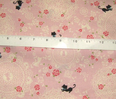 ROSES AND CATS JAPANESE COTTON FABRIC-supplies,comercial,sewing,fabric,pattern,handmade,children custom,dress,pants,applique,vintage,tutorial knitting,neddles,owls,japanese,kawaii,fabric,cotton fabric,cotton,ribbon,bows,hair clips,hair accessories,toddles,baby shower,girl,summer,tunic,wallet,purse,buttons,thread,international shipping,free shipping,flat rate