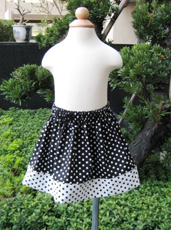 Custom Boutique Black and White Polka Dots Skirt-supplies,commercial,sewing,fabric,pattern,handmade,children custom,dress,pants,applique,vintage,tutorial knitting,neddles,owls,japanese,kawaii,fabric,cotton fabric,cotton,ribbon,bows,hair clips,hair accessories,toddles,baby shower,girl,summer,tunic,wallet,purse,buttons,thread,international shipping,free shipping,flat rate