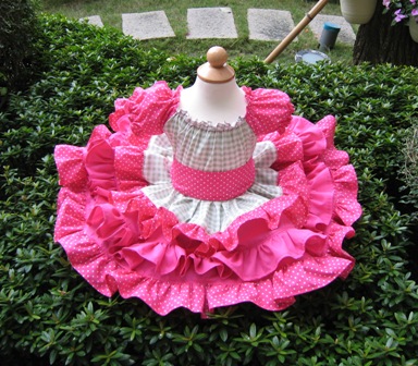 Custom Boutique Triple Ruffles Green And Hot Pink Peasant DressFrom FRANCISBEL-supplies,commercial,sewing,fabric,pattern,handmade,children custom,dress,pants,applique,vintage,tutorial knitting,neddles,owls,japanese,kawaii,fabric,cotton fabric,cotton,ribbon,bows,hair clips,hair accessories,toddles,baby shower,girl,summer,tunic,wallet,purse,buttons,thread,international shipping,free shipping,flat rate