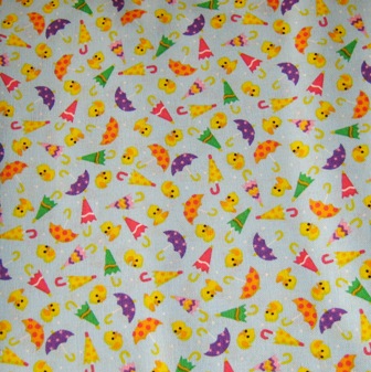 BLUE DUCKS AND UMBRELLAS JAPANESE COTTON FABRIC-supplies,commercial,sewing,fabric,pattern,handmade,children custom,dress,pants,applique,vintage,tutorial knitting,neddles,owls,japanese,kawaii,fabric,cotton fabric,cotton,ribbon,bows,hair clips,hair accessories,toddles,baby shower,girl,summer,tunic,wallet,purse,buttons,thread,international shipping,free shipping,flat rate