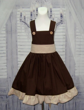 Brown Jumper Syle Girl Dress