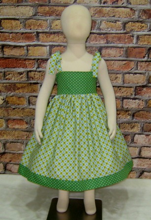 Green and Yellow Summer Dress