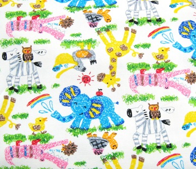 ZOO DAY JAPANESES COTTON FABRIC