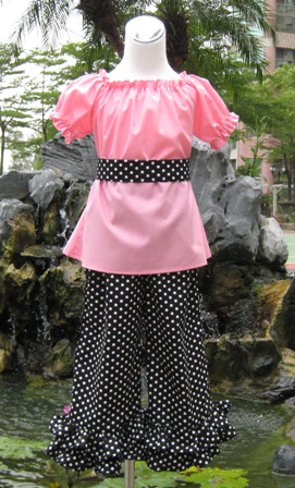 PAGEANT CUSTOM BOUTIQUE PEASANT TOP AND  PANT SET
