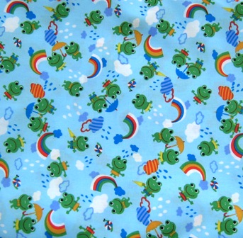 FROGGYS IN THE RAIN JAPANESE COTTON FABRIC