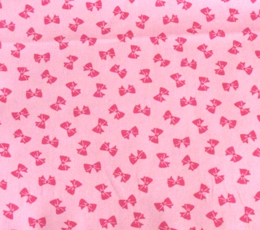 HOT PINK BOWS JAPANESE COTTON FABRIC